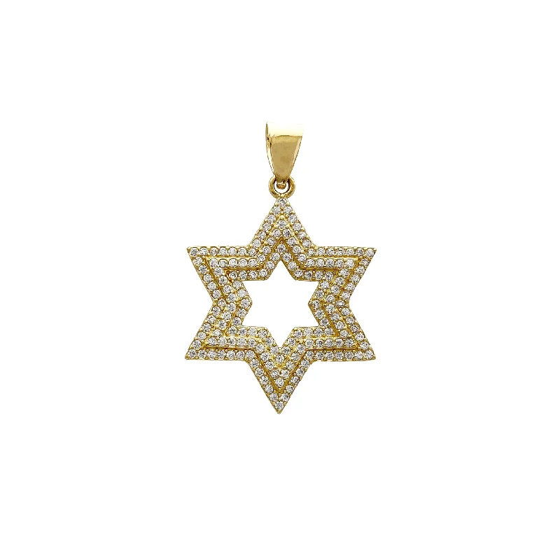 Antique - Brass - Finished Compass Pendant for Travelers and ExplorersIced-Out Star Of David Pendant (14K) Antique - Brass - Finished Compass Pendant for Travelers and ExplorersIced-Out Star Of David Pendant (14K)