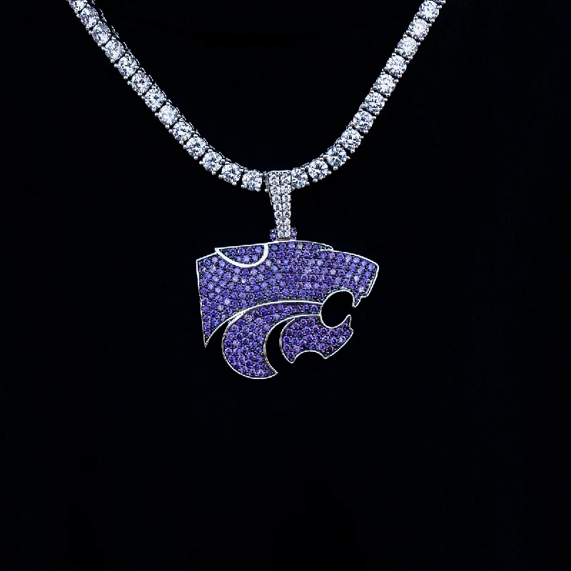 Braided Hemp Rope Necklace with a Seashell Pendant for Summer BeachgoersKansas State Wildcats Logo Pendant Braided Hemp Rope Necklace with a Seashell Pendant for Summer BeachgoersKansas State Wildcats Logo Pendant