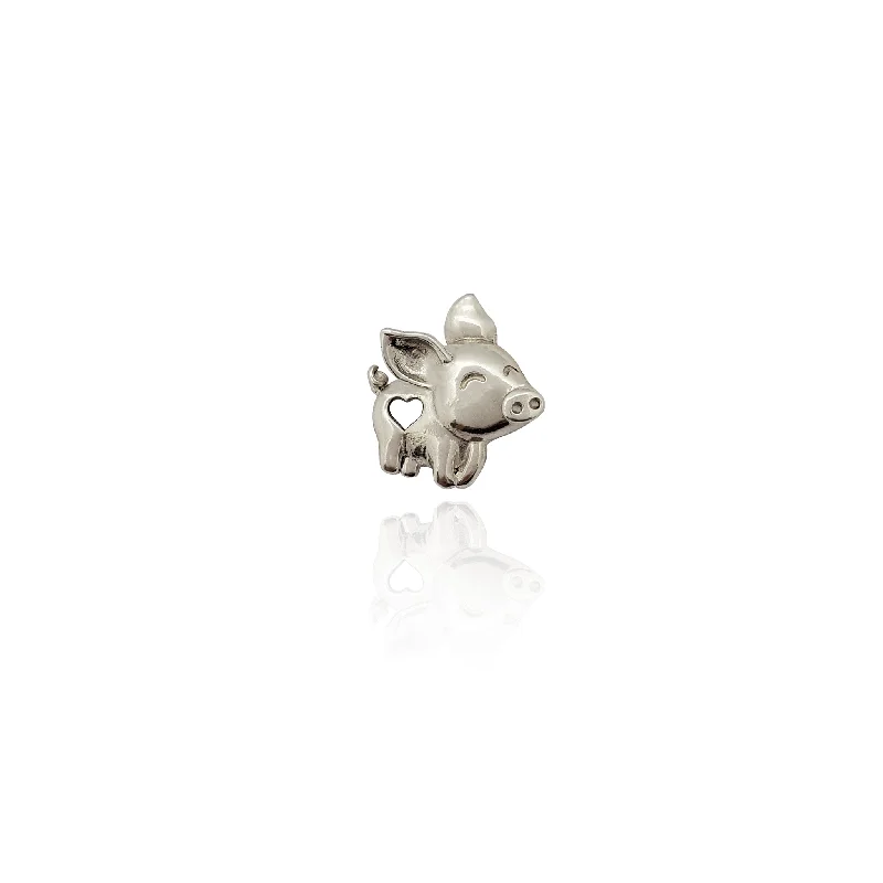 Heart - Shaped Garnet Pendant Necklace with a Pearl - Accented Chain for a Romantic Valentine's DayLittle Pig Pendant (Silver) Heart - Shaped Garnet Pendant Necklace with a Pearl - Accented Chain for a Romantic Valentine's DayLittle Pig Pendant (Silver)