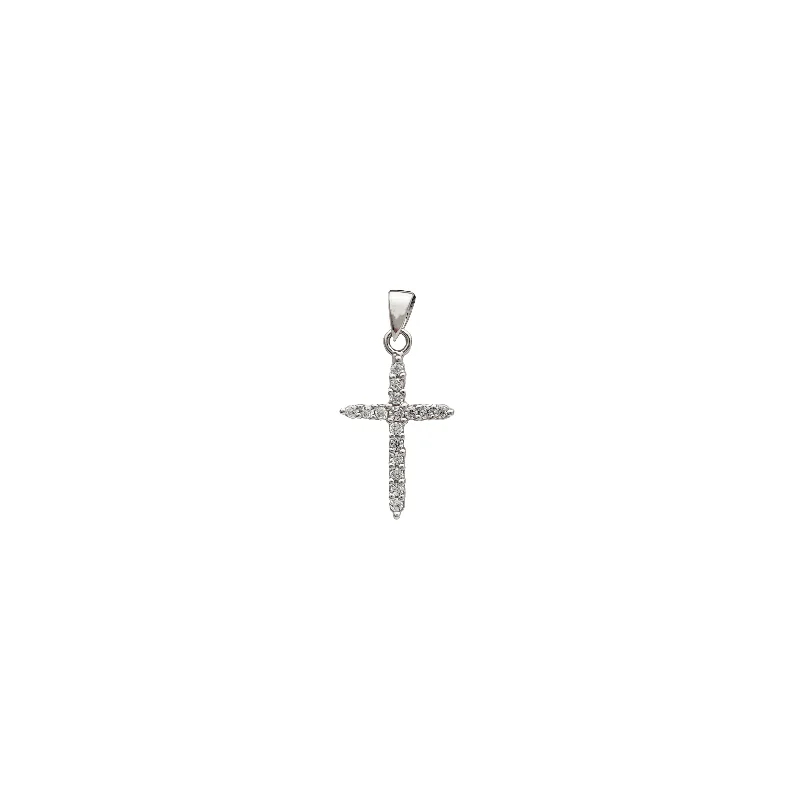 Antique - Inspired Filigree - Worked Cross Pendant Necklace for Religious CeremoniesMini Cz Cross Pendant (Silver) Antique - Inspired Filigree - Worked Cross Pendant Necklace for Religious CeremoniesMini Cz Cross Pendant (Silver)