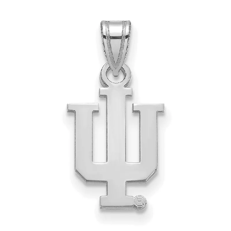 Dainty Gold - Plated Angel Wing Pendant Necklace for Sensitive Skin OwnersSterling Silver Indiana U Small 'IU' Pendant Dainty Gold - Plated Angel Wing Pendant Necklace for Sensitive Skin OwnersSterling Silver Indiana U Small 'IU' Pendant