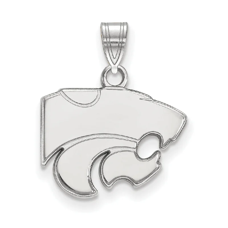 Custom - Engraved Initial Pendant Necklace in Sterling Silver for Mother's Day GiftSterling Silver Kansas State Small Mascot Pendant Custom - Engraved Initial Pendant Necklace in Sterling Silver for Mother's Day GiftSterling Silver Kansas State Small Mascot Pendant