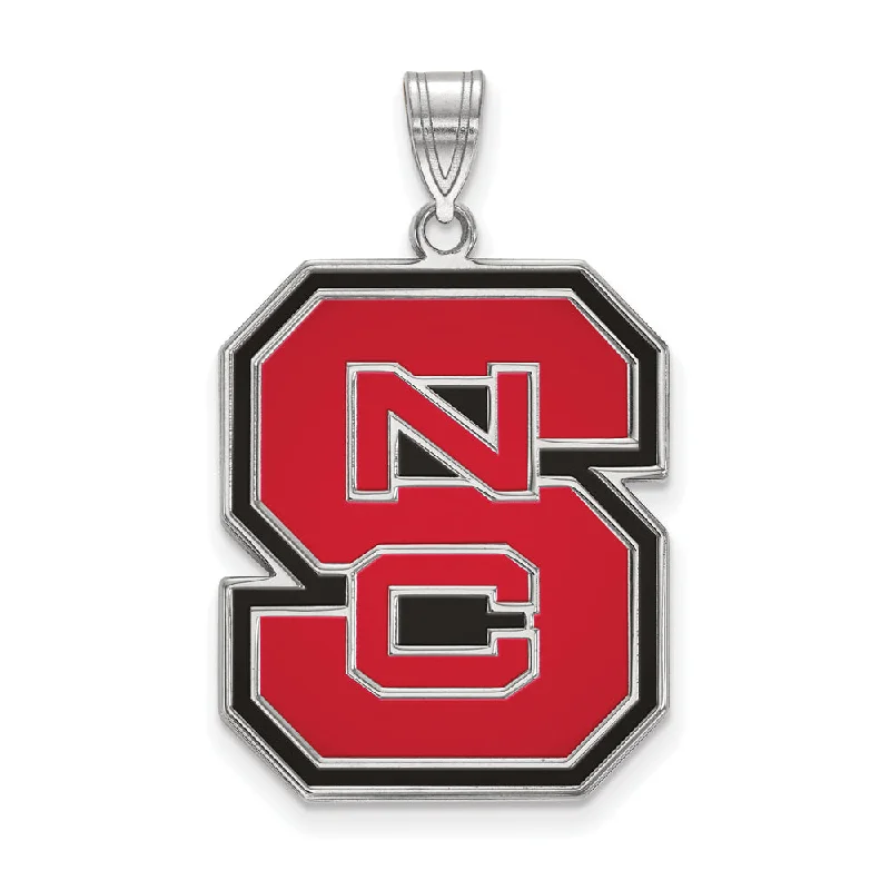 Magnetic - Closure Pendant Necklace with a Hidden Compartment for Secret KeepersSterling Silver North Carolina State XL Enamel Pendant Magnetic - Closure Pendant Necklace with a Hidden Compartment for Secret KeepersSterling Silver North Carolina State XL Enamel Pendant
