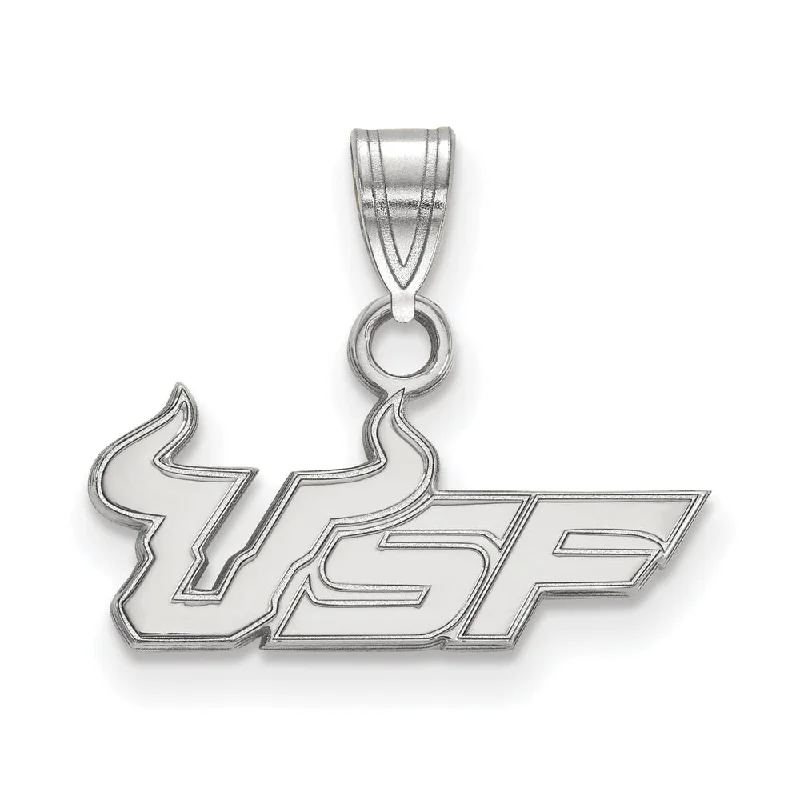 Dainty Gold - Plated Angel Wing Pendant Necklace for Sensitive Skin OwnersSterling Silver South Florida Small 'USF' Pendant Dainty Gold - Plated Angel Wing Pendant Necklace for Sensitive Skin OwnersSterling Silver South Florida Small 'USF' Pendant
