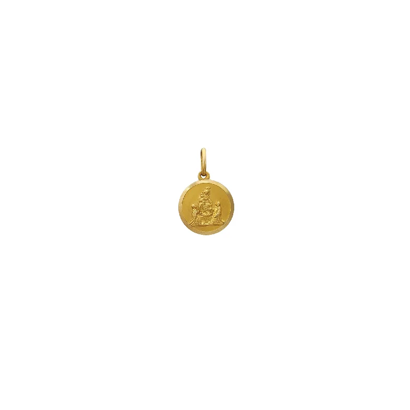 Hand - Carved Jade Buddha Pendant for Spiritual and Cultural SignificanceOur Lady of Rosary of Fatima Medallion Pendant (14K) Hand - Carved Jade Buddha Pendant for Spiritual and Cultural SignificanceOur Lady of Rosary of Fatima Medallion Pendant (14K)