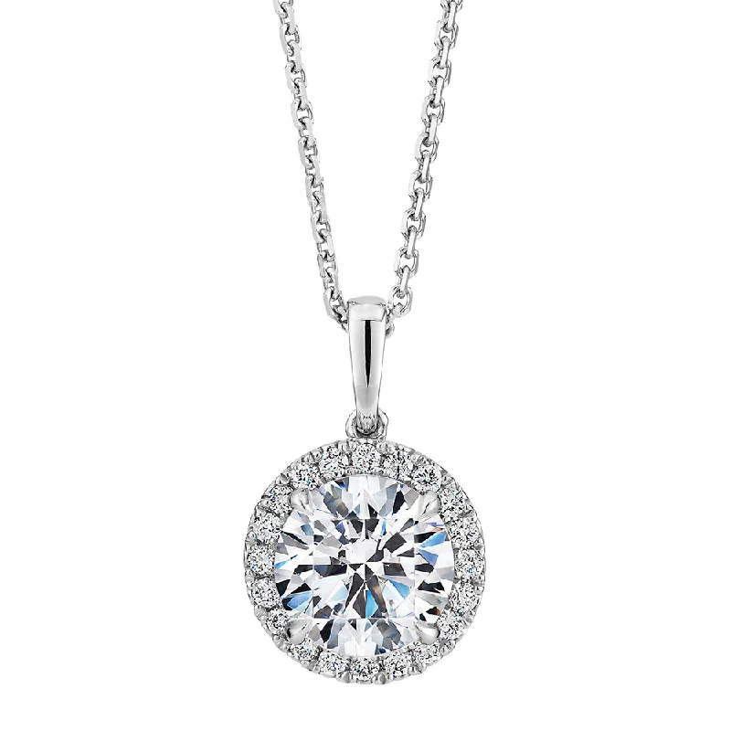 Antique - Inspired Filigree - Worked Cross Pendant Necklace for Religious CeremoniesPremium Certified Laboratory Created Diamond, 1.66 carat TW round brilliant halo pendant in 14 carat white gold Antique - Inspired Filigree - Worked Cross Pendant Necklace for Religious CeremoniesPremium Certified Laboratory Created Diamond, 1.66 carat TW round brilliant halo pendant in 14 carat white gold