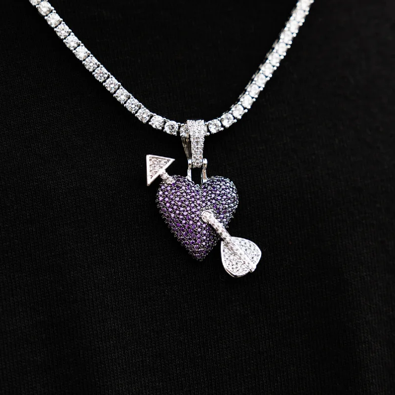 Braided Hemp Rope Necklace with a Seashell Pendant for Summer BeachgoersPurple Heart Pendant in White Gold Braided Hemp Rope Necklace with a Seashell Pendant for Summer BeachgoersPurple Heart Pendant in White Gold