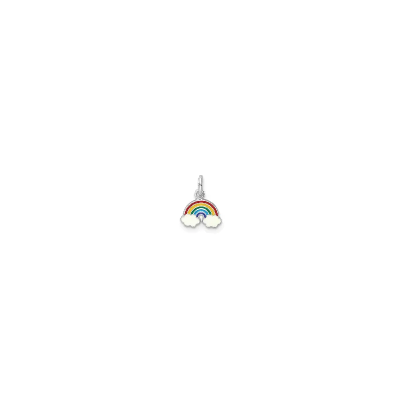 Double - Sided Pendant Necklace with a Photo Insert for Memory - KeepersRainbow Pendant (Silver) Double - Sided Pendant Necklace with a Photo Insert for Memory - KeepersRainbow Pendant (Silver)