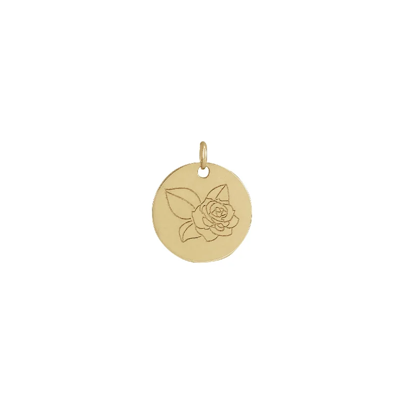 Cross - Stitch - Embroidered Floral Pendant Necklace for Handicraft AficionadosRose June Birth Flower Pendant Cross - Stitch - Embroidered Floral Pendant Necklace for Handicraft AficionadosRose June Birth Flower Pendant