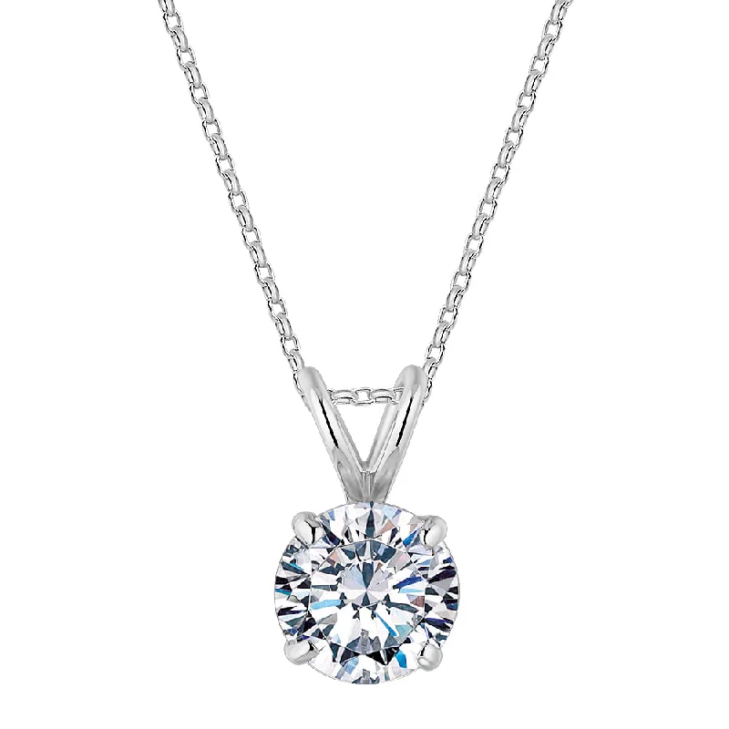 Hypoallergenic Stainless Steel Dog Tag Pendant Necklace for Active MenRound Brilliant solitaire pendant with 1 carat* diamond simulant in 10 carat white gold Hypoallergenic Stainless Steel Dog Tag Pendant Necklace for Active MenRound Brilliant solitaire pendant with 1 carat* diamond simulant in 10 carat white gold