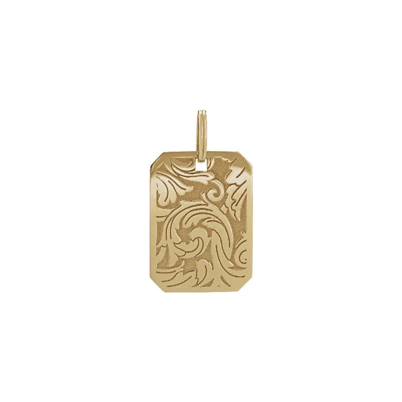Antique - Brass - Finished Compass Pendant for Travelers and ExplorersSpringtime Dog Tag Pendant (14K) Antique - Brass - Finished Compass Pendant for Travelers and ExplorersSpringtime Dog Tag Pendant (14K)