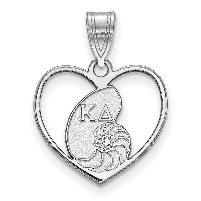 Double - Sided Pendant Necklace with a Photo Insert for Memory - KeepersSterling Silver Kappa Delta Heart Pendant Double - Sided Pendant Necklace with a Photo Insert for Memory - KeepersSterling Silver Kappa Delta Heart Pendant