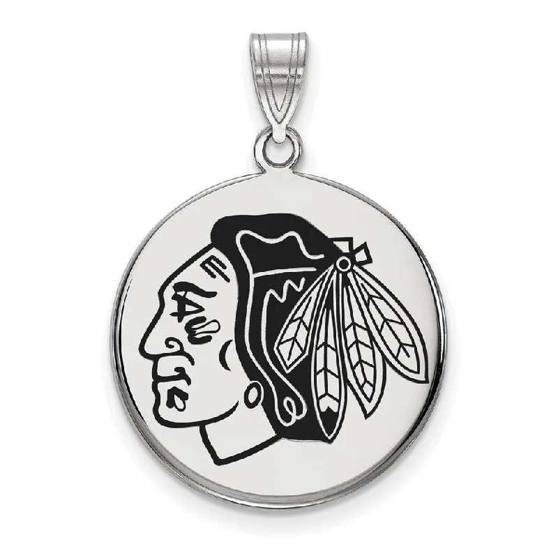 Dainty Gold - Plated Angel Wing Pendant Necklace for Sensitive Skin OwnersSterling Silver NHL Chicago Blackhawks LG Enamel Disc Pendant