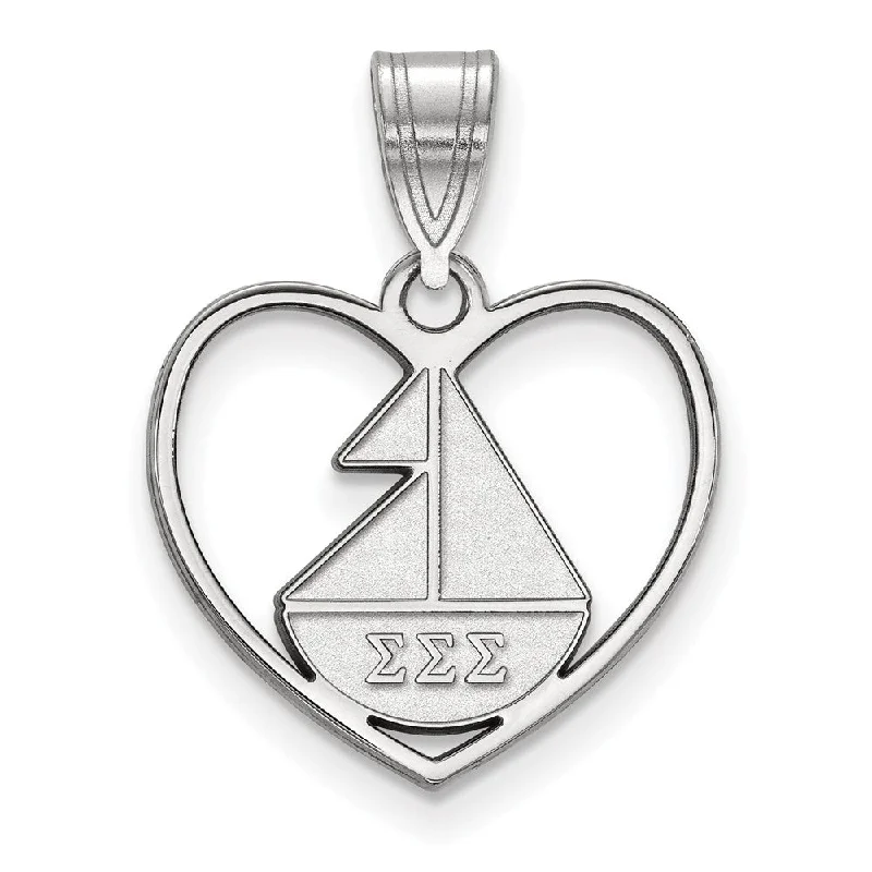 Hypoallergenic Stainless Steel Dog Tag Pendant Necklace for Active MenSterling Silver Sigma Sigma Sigma Heart Pendant Hypoallergenic Stainless Steel Dog Tag Pendant Necklace for Active MenSterling Silver Sigma Sigma Sigma Heart Pendant