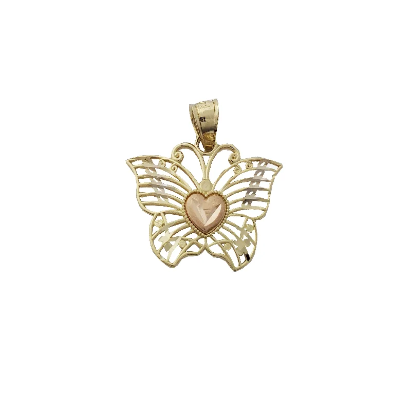 Pave - Set Cubic Zirconia Crown Pendant Necklace for Little Princess - Themed Birthday PartiesTricolor butterfly Pendant Pave - Set Cubic Zirconia Crown Pendant Necklace for Little Princess - Themed Birthday PartiesTricolor butterfly Pendant