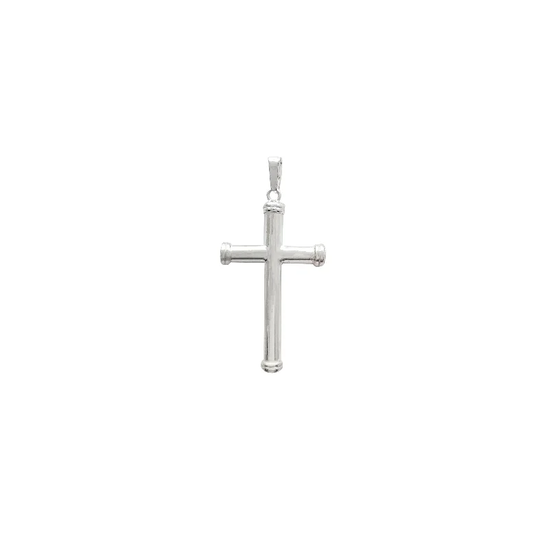 Antique - Inspired Filigree - Worked Cross Pendant Necklace for Religious CeremoniesTube Cross Pendant (Silver) Antique - Inspired Filigree - Worked Cross Pendant Necklace for Religious CeremoniesTube Cross Pendant (Silver)