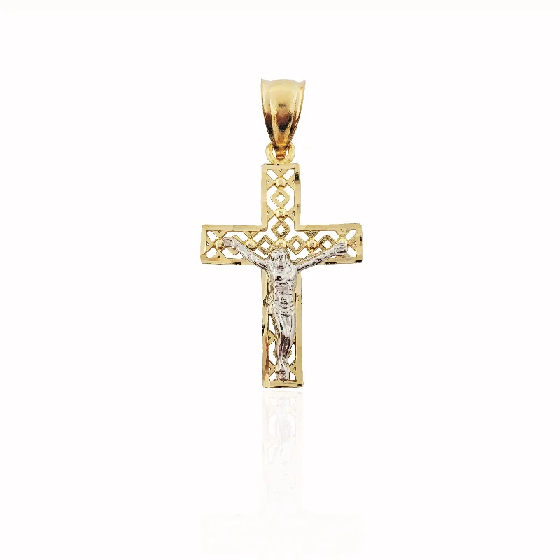 Glow - in - the - Dark Starry Sky Pendant for Nighttime AdventuresTwo-tone Crucifix Pendant (14K). Glow - in - the - Dark Starry Sky Pendant for Nighttime AdventuresTwo-tone Crucifix Pendant (14K).